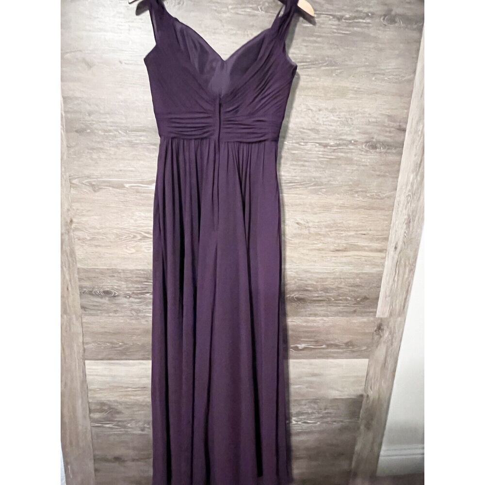 Bridesmaids Dress Size 4 Burgundy Long Formal Emperor Mori Lee Gardner Small - Picture 7 of 12